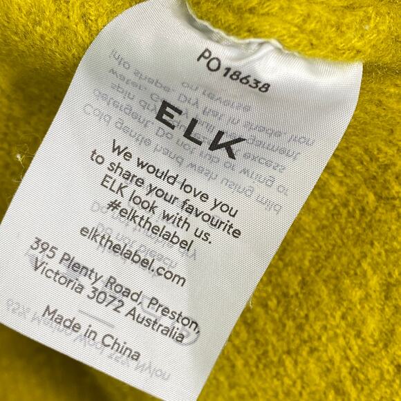 ELK Green Honning Merino Wool Blend Poncho Sweater Womens Size Small/Medium S/M - Picture 7 of 9